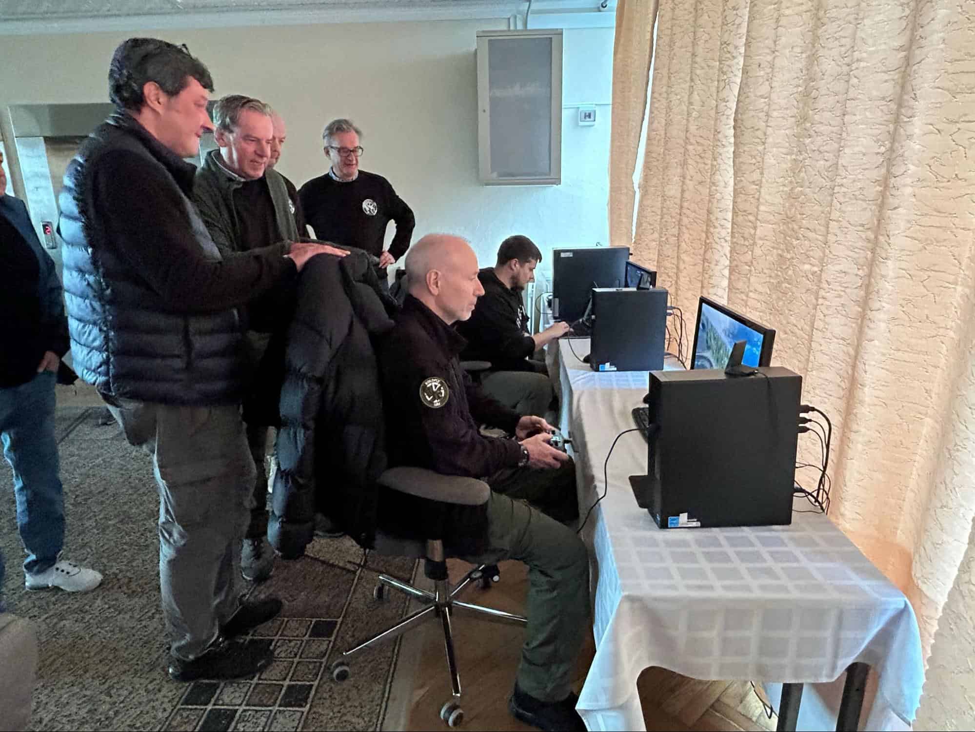 Ukrainian veterans undergoing drone pilot training provided by Protect Ukraine to support national defence.